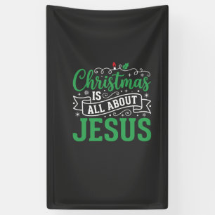Christmas Is All About Jesus Typography Banner