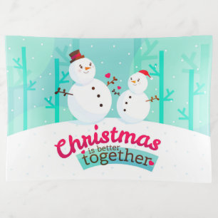 Christmas is better Together Snowmen  Trinket Tray