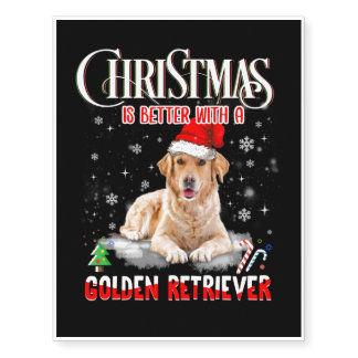 Christmas Is Better With A Golden Retriever - Dog Temporary Tattoos