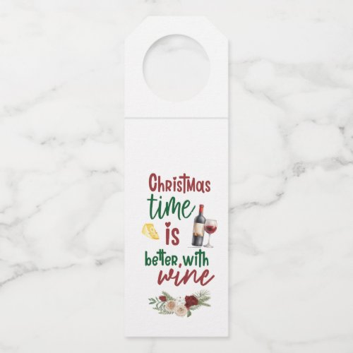 Christmas is Better with Wine Bottle Hanger Tags