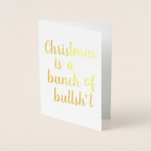 Christmas is Bull - typographic card