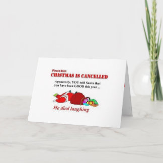 Christmas Is Cancelled Holiday Card