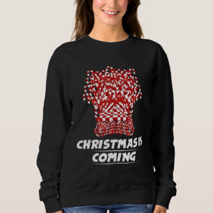 Christmas Is Coming Candy Cane Throne Sweatshirt