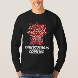 Christmas Is Coming Candy Cane Throne T-Shirt