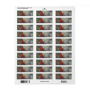 "Christmas Is Coming" Cardinals Label
