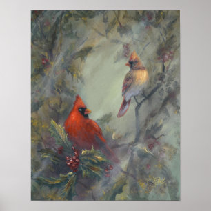 "Christmas Is Coming" Cardinals Poster