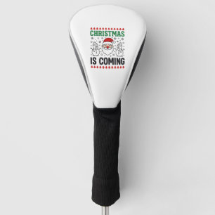 Christmas Is Coming Santa Snowman Design Golf Head Cover
