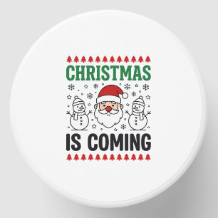 Christmas Is Coming Santa Snowman Design Mini Candle Favors