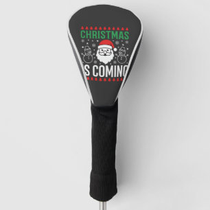 Christmas Is Coming Santa Snowman Golf Head Cover