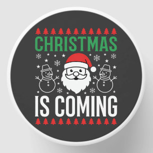 Christmas Is Coming Santa Snowman Mini Candle Favors