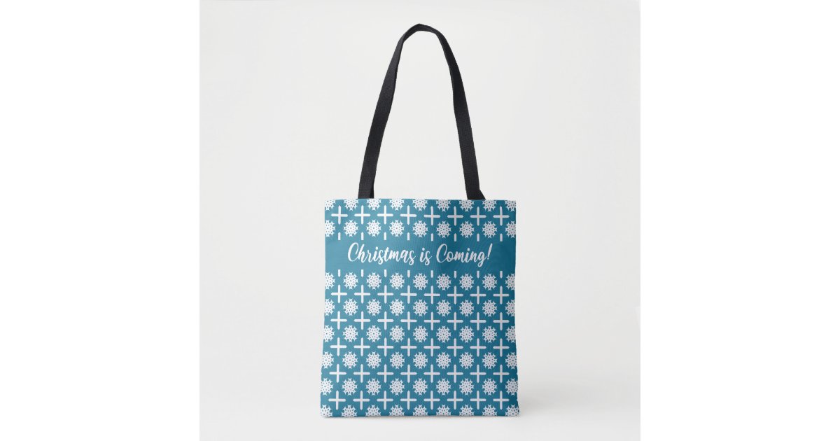 Christmas is Coming snowflake Tote Bag | Zazzle