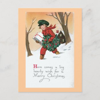 "christmas Is Coming" Vintage Holiday Postcard by ChristmasVintage at Zazzle