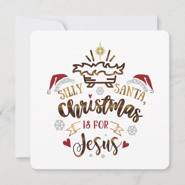 CHRISTMAS IS FOR JESUS Christian Kid's  Holiday Card (Front)