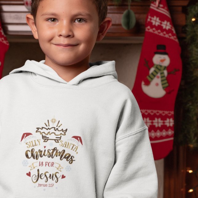 CHRISTMAS IS FOR JESUS Cute Christian Boy's Hoodie (Creator Uploaded)