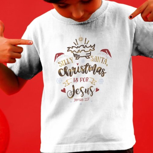 CHRISTMAS IS FOR JESUS Cute Christian Girls  T_Shirt