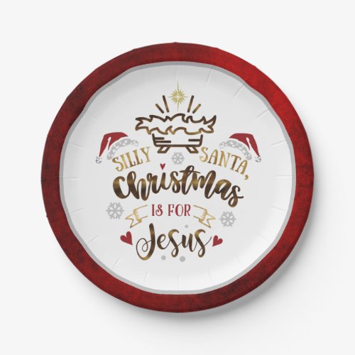 CHRISTMAS IS FOR JESUS Cute Kids Party Paper Plates