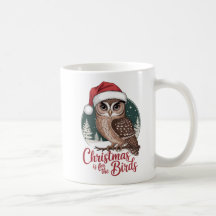 "Christmas is for the Birds - Holiday Owl Art"