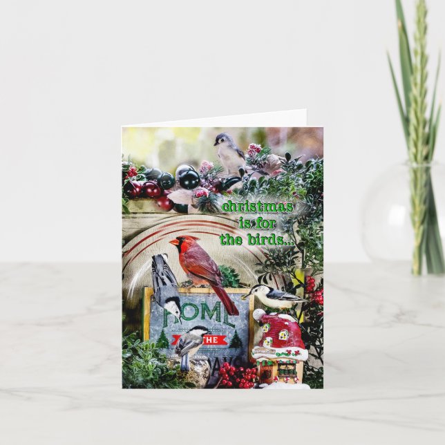 Christmas is for the Birds small Christmas card (Front)