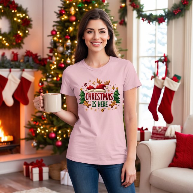 Christmas Is Here, Christmas Gifts T-Shirt (Creator Uploaded)