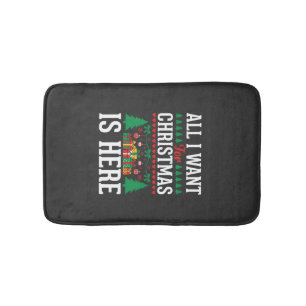 Christmas Is Here Holiday Tree Gift Bath Mat