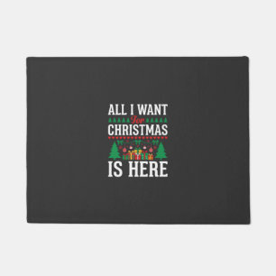 Christmas Is Here Holiday Tree Gift Doormat