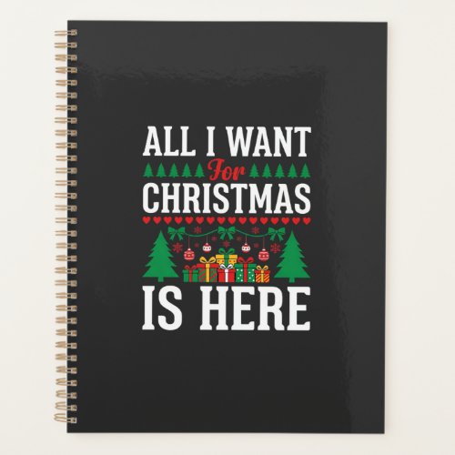 Christmas Is Here Holiday Tree Gift Planner