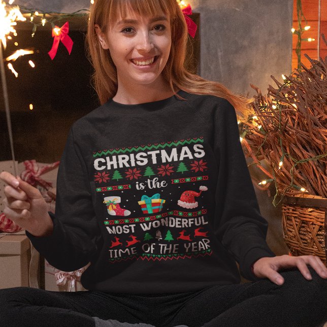 Christmas Is Most Wonderful Time Women’s Holiday Sweatshirt (Creator Uploaded)