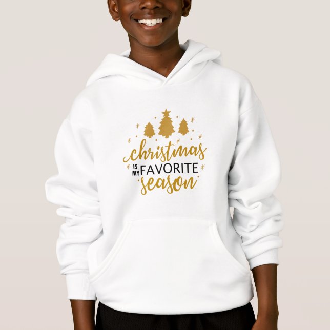 Christmas Is My Favorite Word Art Hoodie (Front)