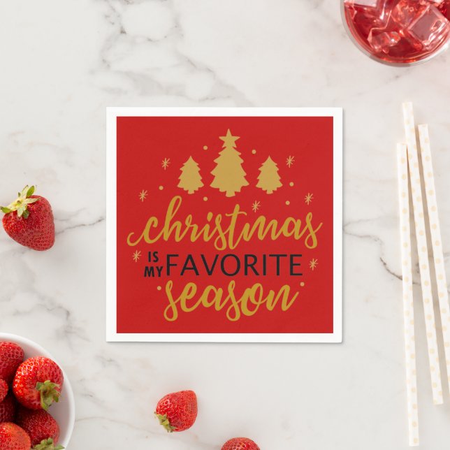 Christmas Is My Favorite Word Art Napkins (Insitu)