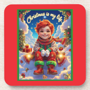 Christmas is my life beverage coaster