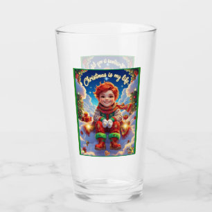 Christmas is my life glass