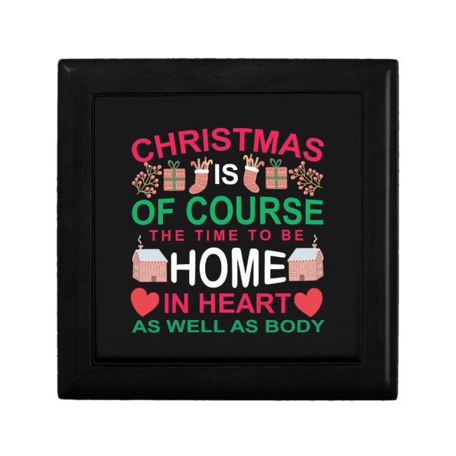 Christmas Is Of Course The Time To Be Home Gift Box (Front)