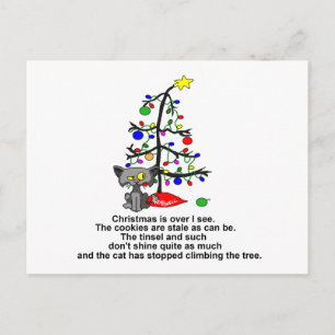 Christmas Is Over Holiday Postcard