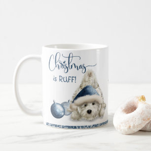Christmas is Ruff, Dog Lover Christmas Puppy Coffee Mug
