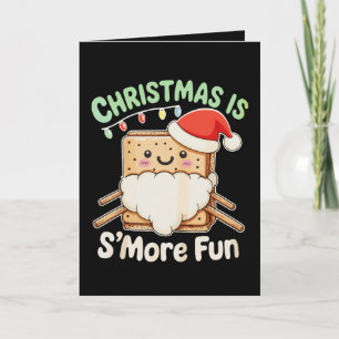 Christmas Is S'more Fun Santa Hat Camping Xmas Card