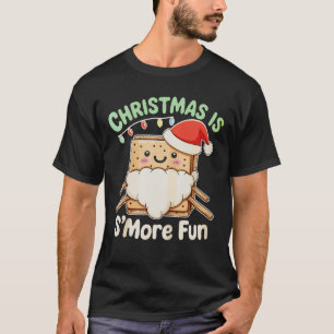 Christmas Is S'more Fun Santa Hat Camping Xmas T-Shirt