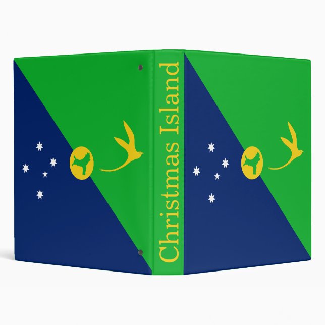 Christmas Island Flag 3 Ring Binder (Background)