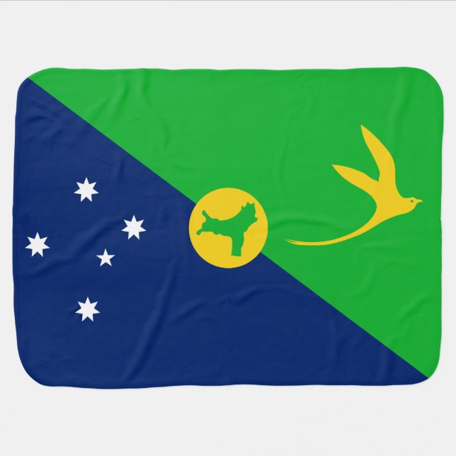Christmas Island Flag Baby Blanket (Horizontal)