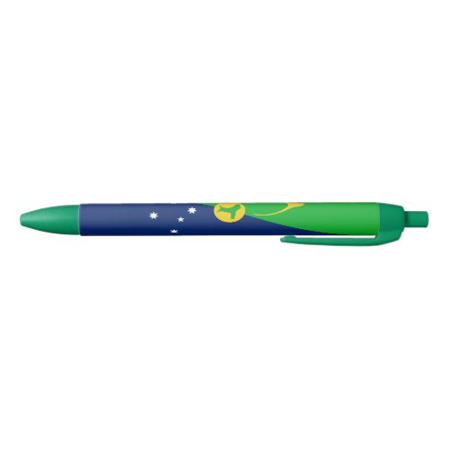 Christmas Island Flag Black Ink Pen