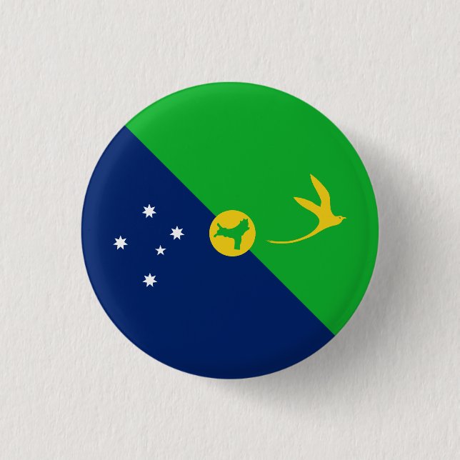 Christmas Island Flag Button (Front)