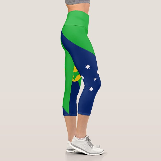 Christmas Island Flag Capri Leggings (Right)