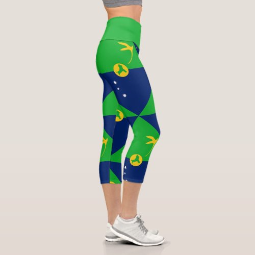 Christmas Island Flag Capri Leggings