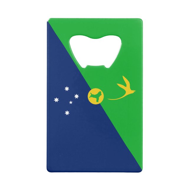 Christmas Island Flag Credit Card Bottle Opener (Front)