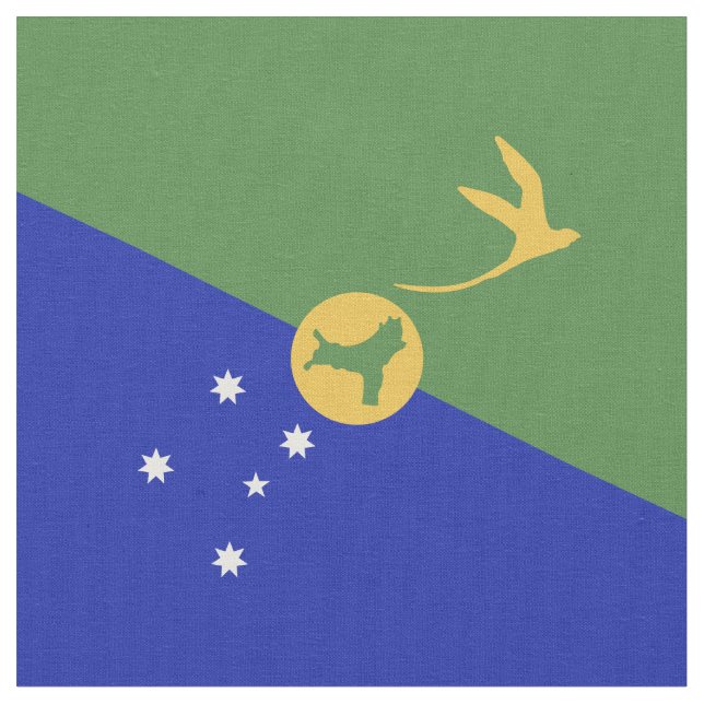 Christmas Island flag Fabric (Close Up)