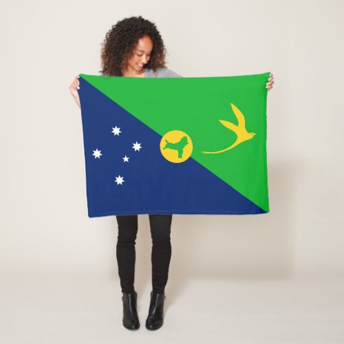 Christmas Island Flag Fleece Blanket