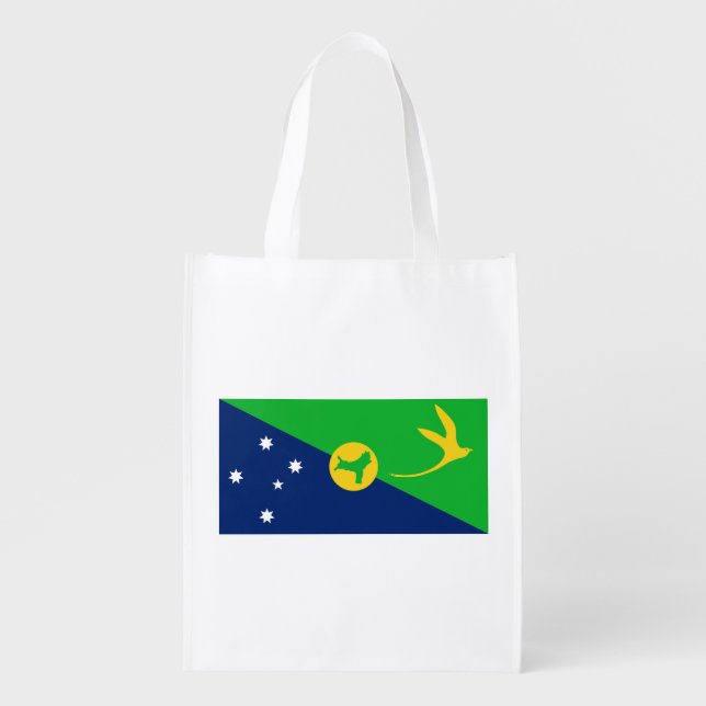 Christmas Island Flag Grocery Bag (Front)