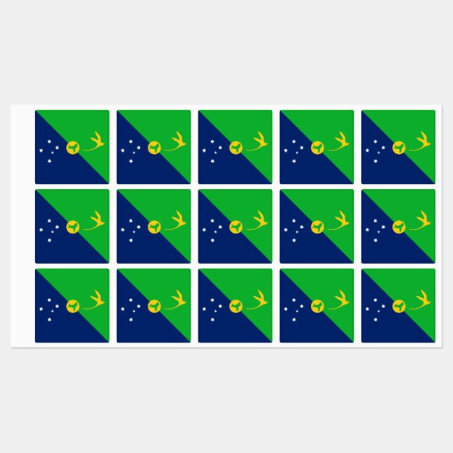 Christmas Island Flag Labels (Sheet)