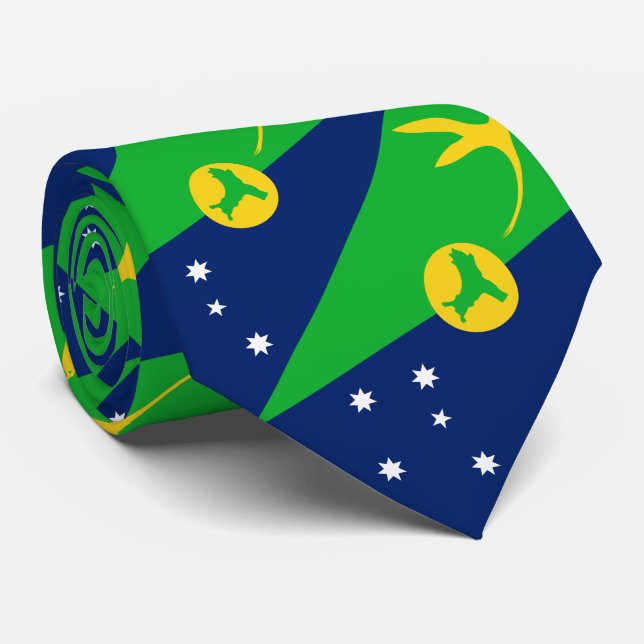 Christmas Island Flag Neck Tie (Rolled)