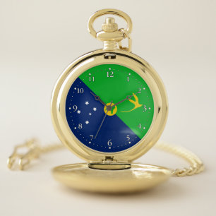 Christmas Island Flag Pocket Watch