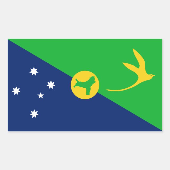 Christmas Island Flag Rectangular Sticker (Front)
